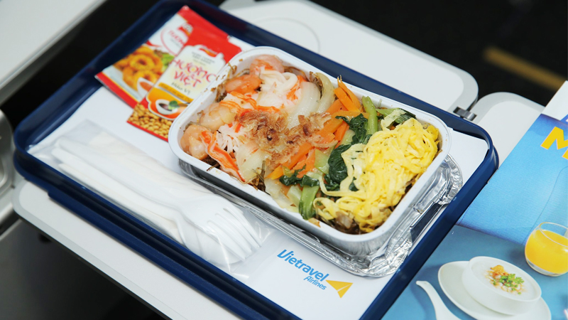Suất ăn trên máy bay Vietravel Airlines