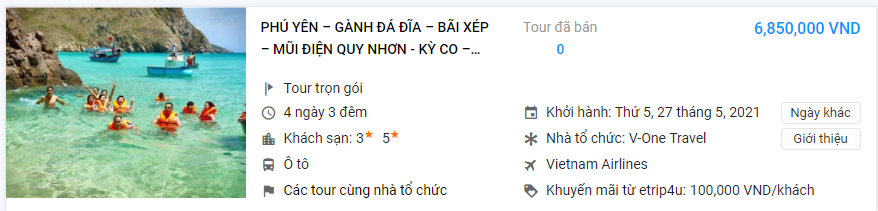 Tour Sài Gòn - Phú Yên - Gành Đá Đĩa - Bãi Xép - Mũi Điện - Kỳ Co - Ghềnh Ràng Tiên Sa 4N3Đ