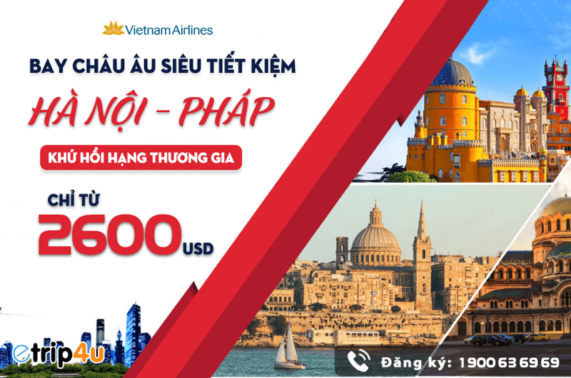 Bay Châu Âu hạng thương gia siêu tiết kiệm chỉ từ 2600 USD
