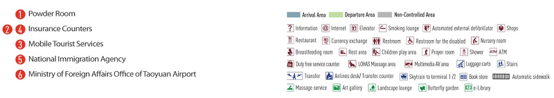 Chú thích bản đồ sân bay quốc tế Đào Viên Chú thích bản đồ sân bay quốc tế Đào Viên