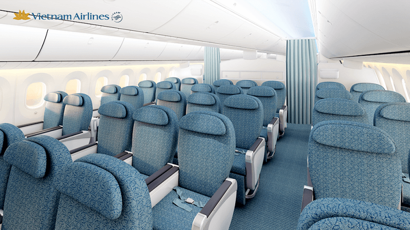 Khoang ghế hạng tiết kiệm của Vietnam Airlines