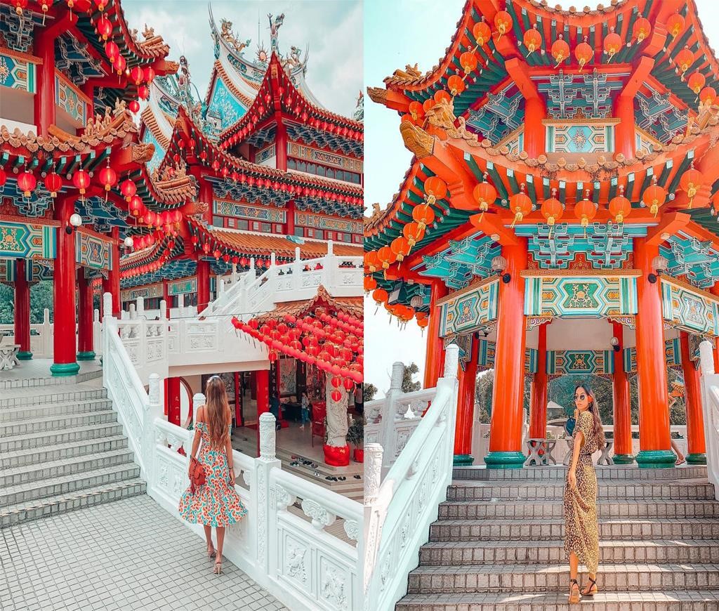 Chùa Thiên Hậu cũng là điểm đến được nhiều bạn trẻ tìm tới check in