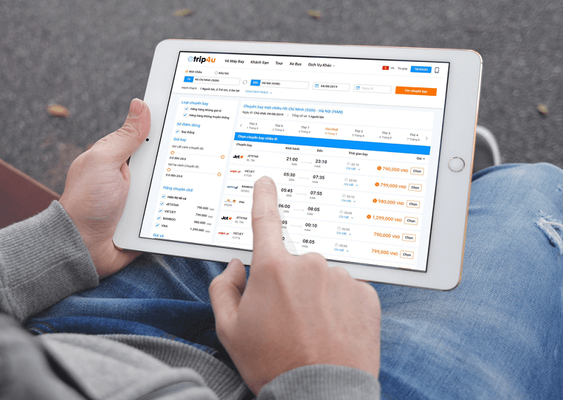 Đặt vé máy bay Vietjet Air dễ dàng hơn tại Etrip4u.com