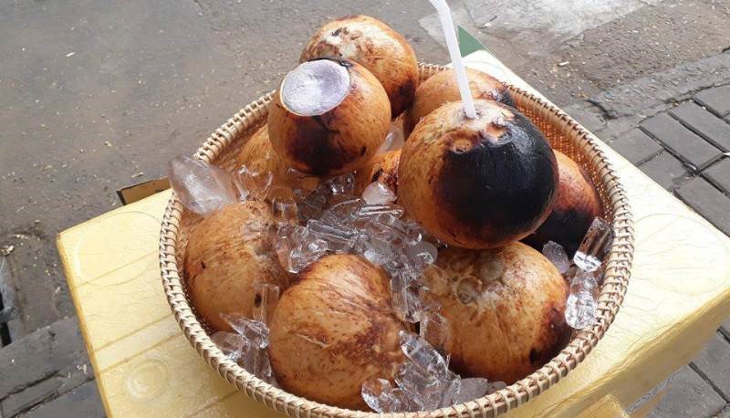 Dừa nướng hấp dẫn