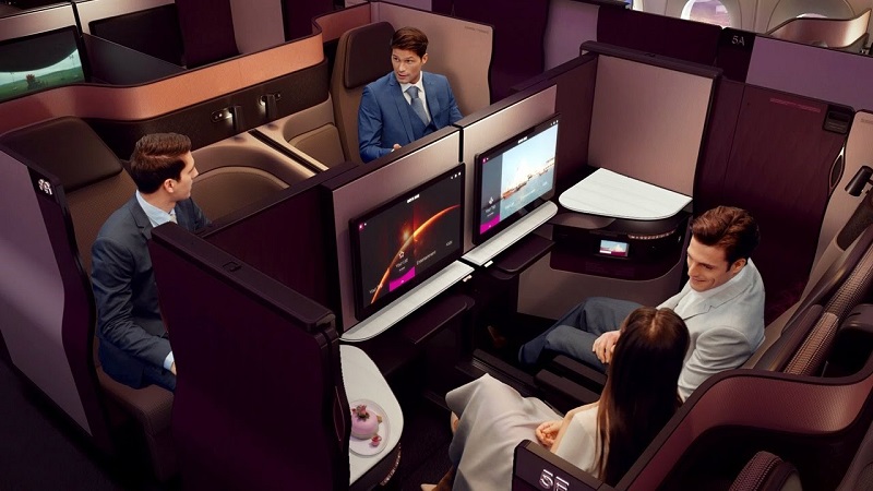 Khoang thương gia trên Qatar Airways