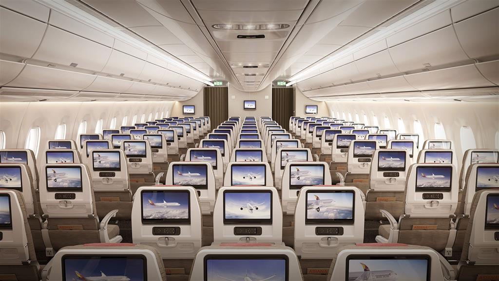 Mô hình máy bay A380 Asiana Airlines 16cm  Trắng Đỏ Vàng Xanh dương  đậm