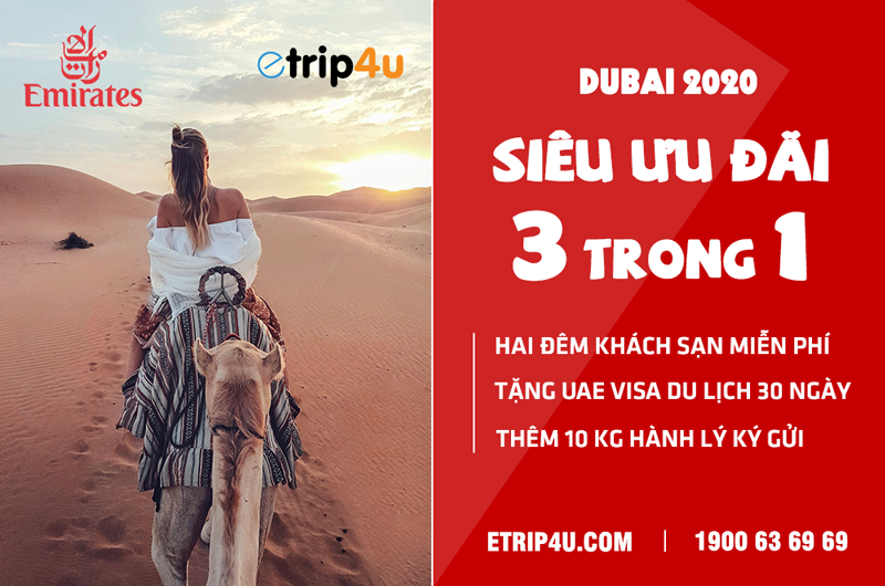 Khuyến mại 3 trong 1 từ Emirates