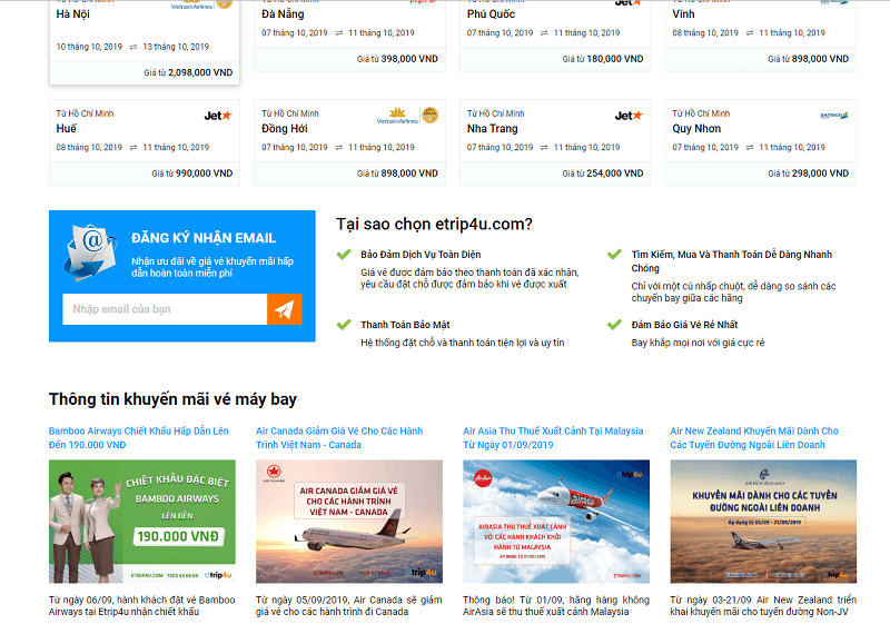 Bạn có thể đăng ký nhận mail hoặc trực tiếp theo dõi phần tin khuyến mại của Etrip4u Bạn có thể đăng ký nhận mail hoặc trực tiếp theo dõi phần tin khuyến mại của Etrip4u