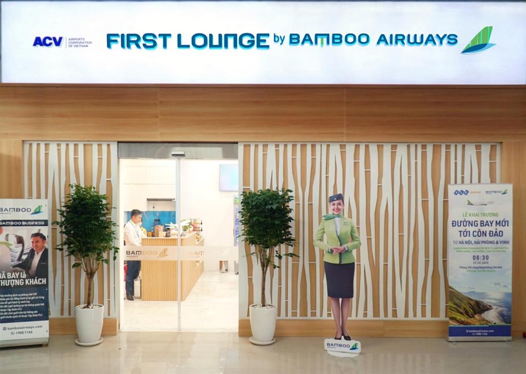 Phòng chờ hạng Thương gia của Bamboo Airways tại Côn Đảo Phòng chờ hạng Thương gia của Bamboo Airways tại Côn Đảo