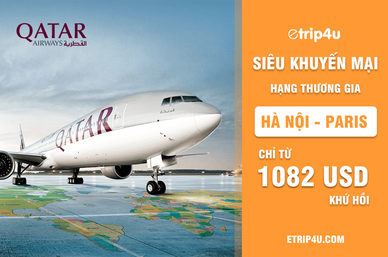 Qatar Airways siêu khuyến mại cho hạng thương gia