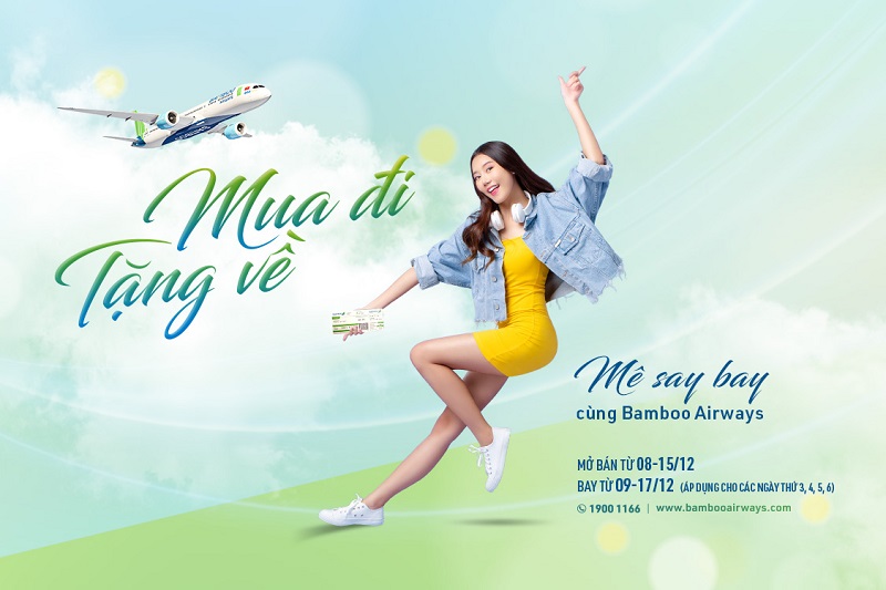 Ưu đãi mua vé đi tặng vé về của Bamboo Airways