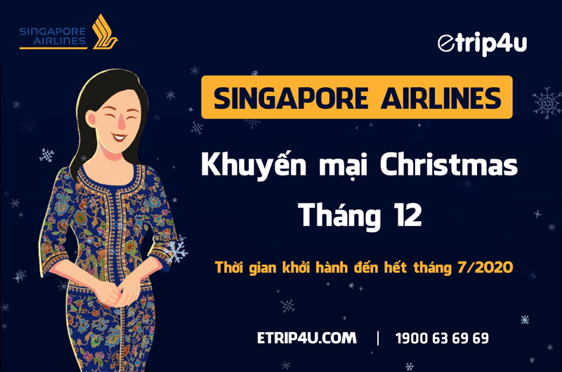 Singapore Airlines khuyến mại hấp dẫn dịp Giáng Sinh