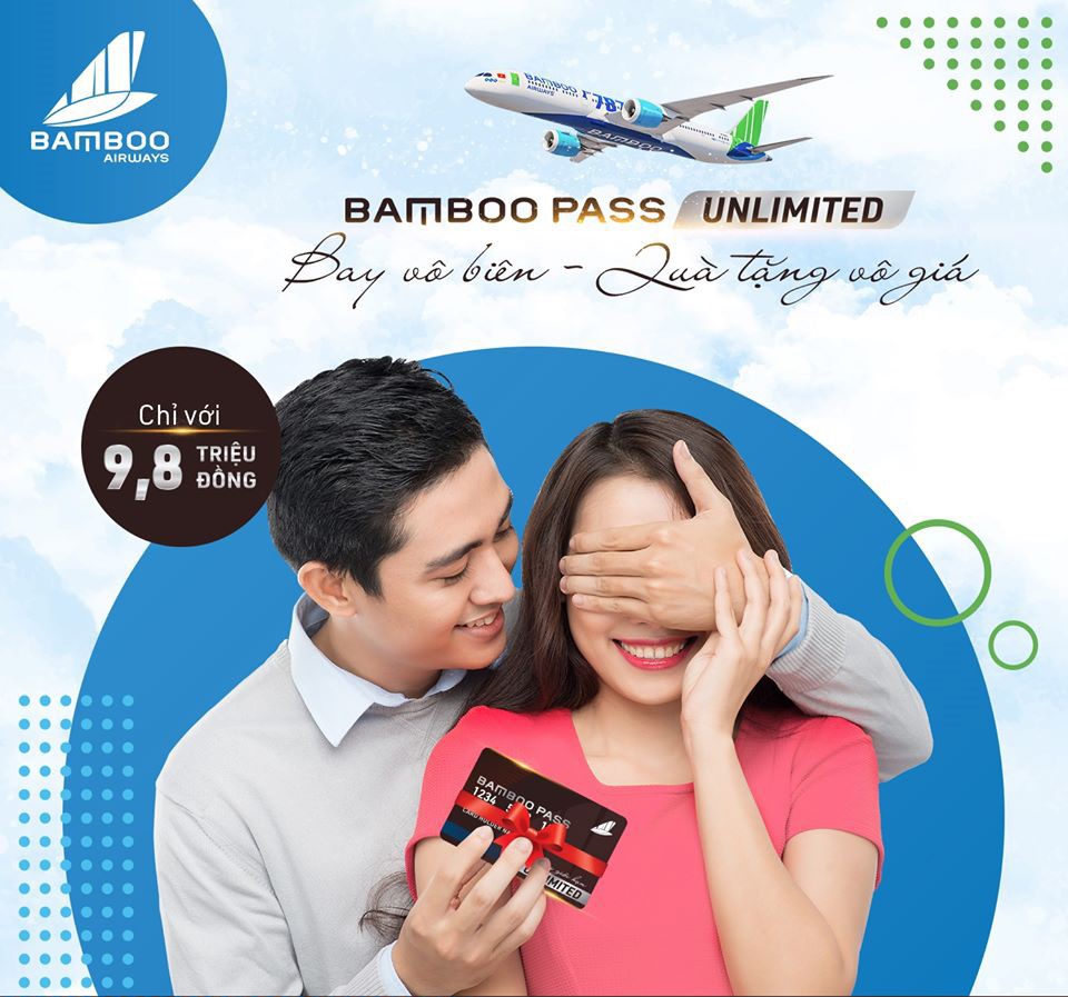 Thẻ bay vô biên Unlimited từ Bamboo Airways Thẻ bay vô biên Unlimited từ Bamboo Airways