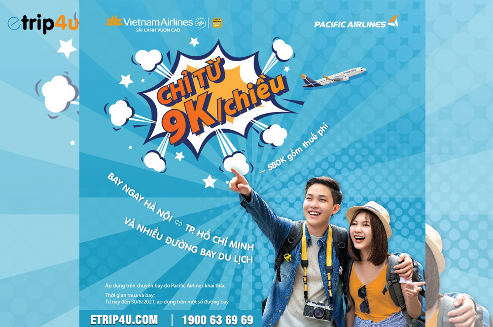 Vi vu mùa hè cùng ưu đãi chỉ từ 9K của Pacific Airlines