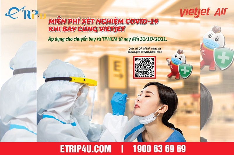 Vietjet Air tặng miễn phí gói xét nghiệm nhanh Covid-19