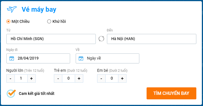 Truy cập danh mục “Vé máy bay trên website Etrip4u