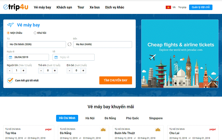Đặt vé máy bay khuyến mãi Vietnam Airlines tại Etrip4u Đặt vé máy bay khuyến mãi Vietnam Airlines tại Etrip4u