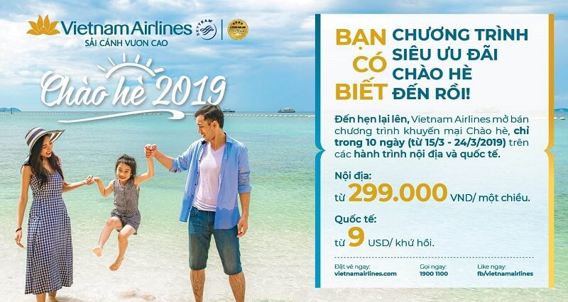 Chào hè 2019 với giá các chặng giảm tới 50% Chào hè 2019 với giá các chặng giảm tới 50%