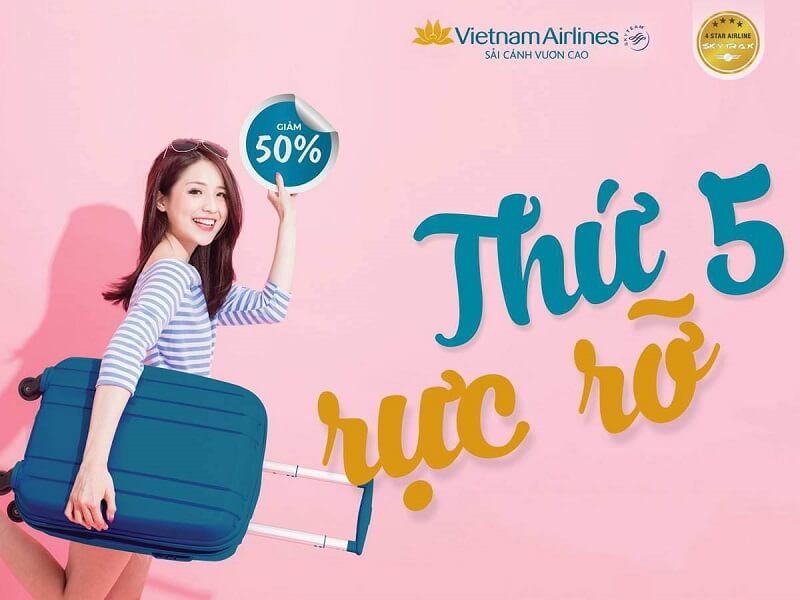 Chương trình khuyến mãi của Vietnam Airlines vào thứ 5 hàng tuần Chương trình khuyến mãi của Vietnam Airlines vào thứ 5 hàng tuần