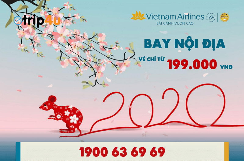 Du xuân tưng bừng với vé chỉ từ 199.000 VNĐ của Vietnam Airlines Du xuân tưng bừng với vé chỉ từ 199.000 VNĐ của Vietnam Airlines