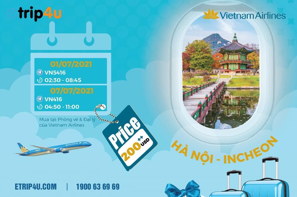 Vietnam Airlines tặng thêm 01 kiện hành lý trên chuyến bay Hà Nội - Seoul