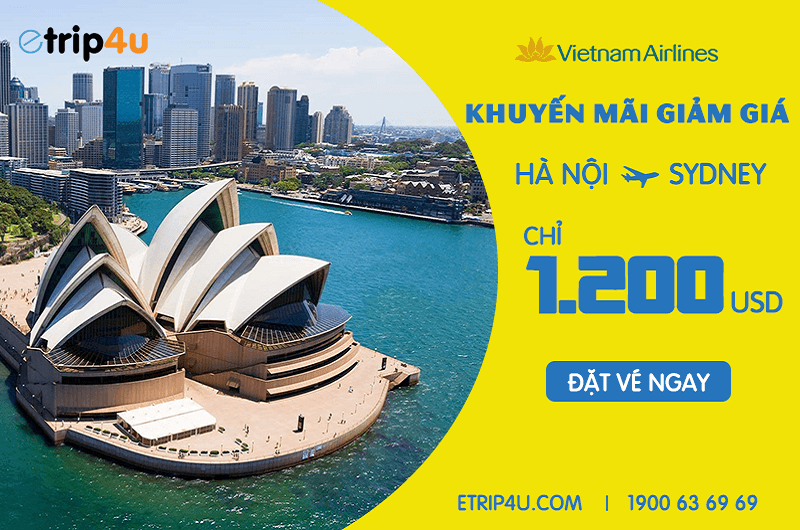 Vietnam Airlines Ưu đãi hành trình Hà Nội – Sydney chỉ 1.200 USD